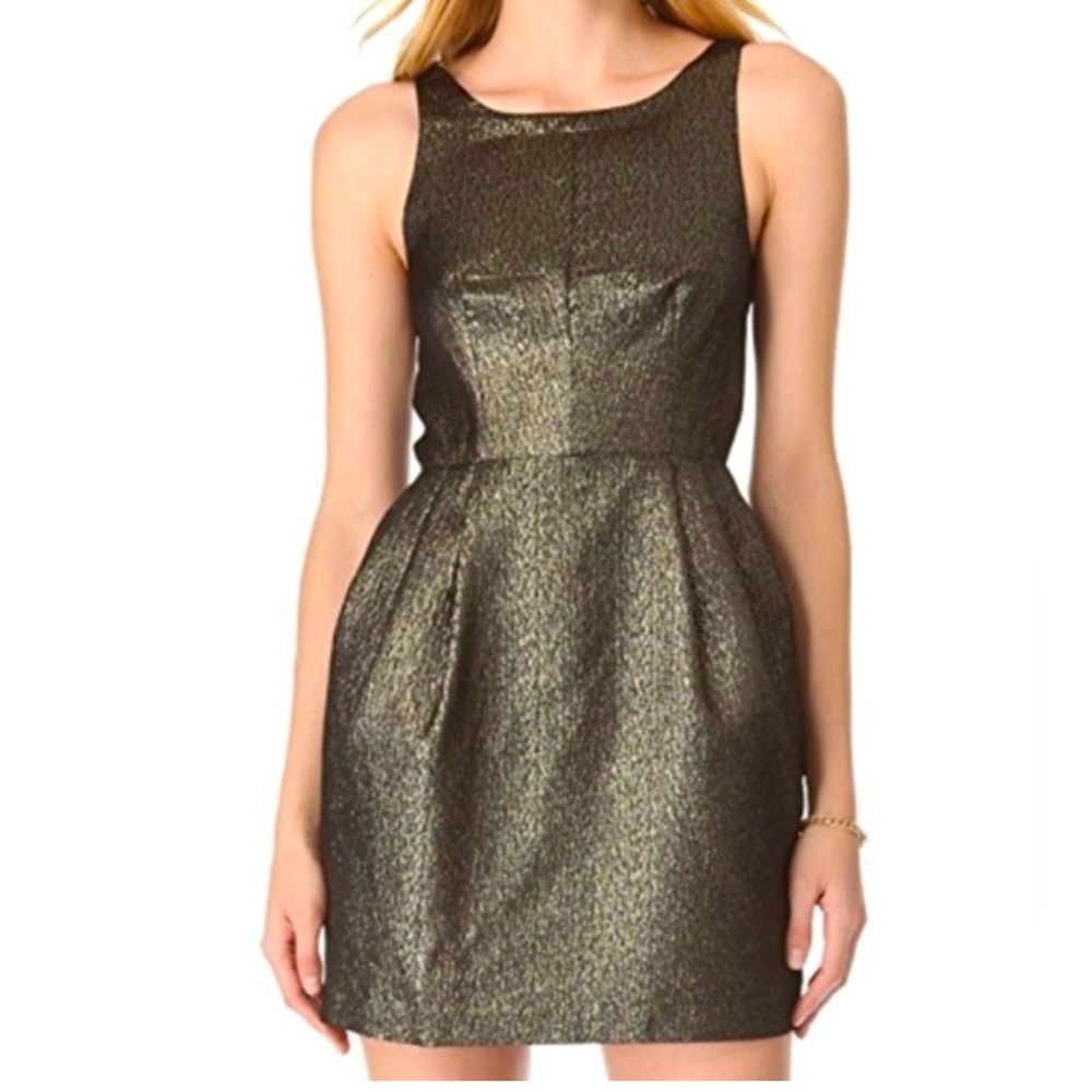 Club Monaco Gold Party Dress - 00